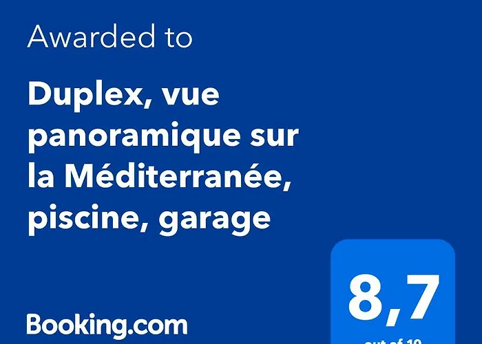 Appartement Duplex, Vue Panoramique Sur La Méditerranée, Piscine, Garage